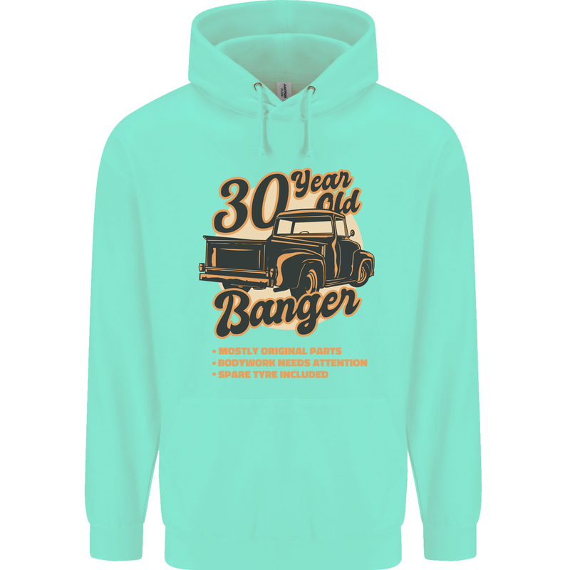 30 Year Old Banger Birthday 30th Year Old Mens 80% Cotton Hoodie Peppermint