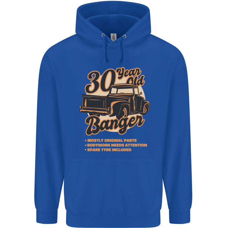 30 Year Old Banger Birthday 30th Year Old Mens 80% Cotton Hoodie Royal Blue