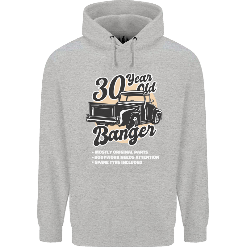 30 Year Old Banger Birthday 30th Year Old Mens 80% Cotton Hoodie Sports Grey