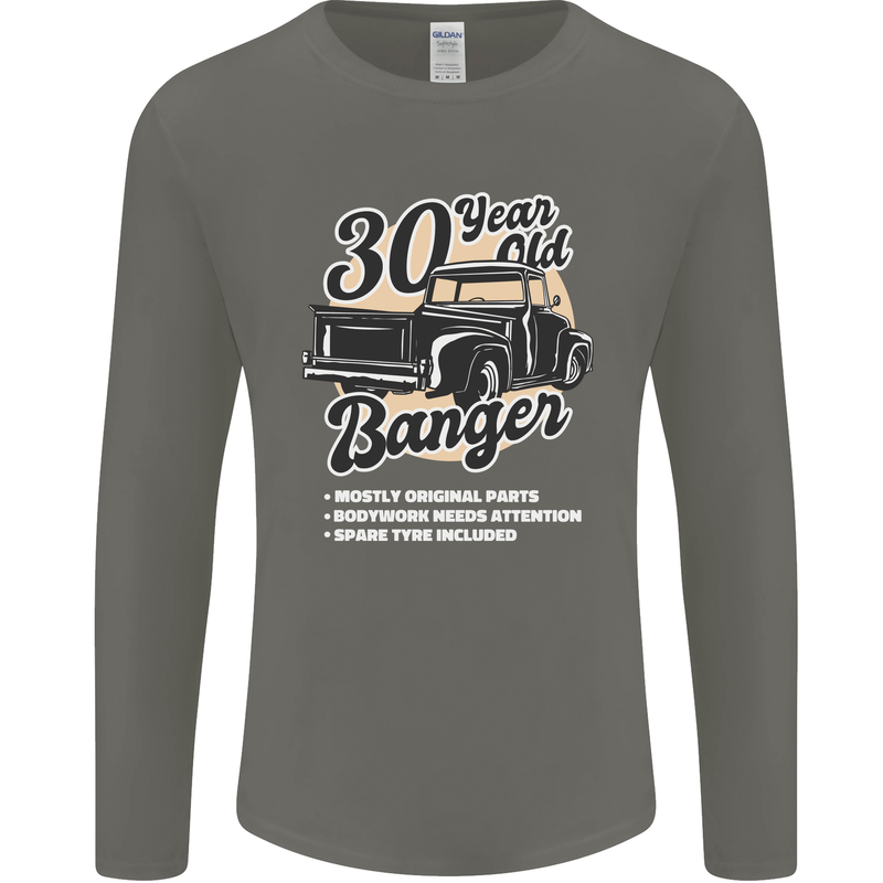 30 Year Old Banger Birthday 30th Year Old Mens Long Sleeve T-Shirt Charcoal