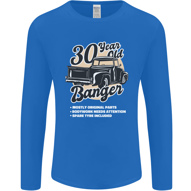 30 Year Old Banger Birthday 30th Year Old Mens Long Sleeve T-Shirt Royal Blue