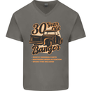 30 Year Old Banger Birthday 30th Year Old Mens V-Neck Cotton T-Shirt Charcoal