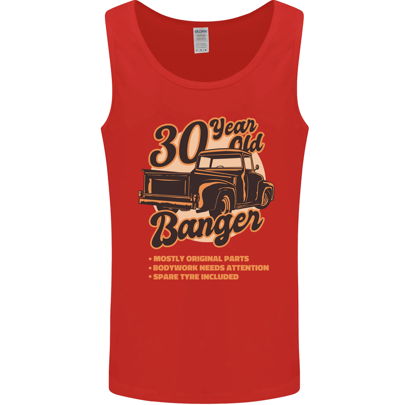 30 Year Old Banger Birthday 30th Year Old Mens Vest Tank Top Red