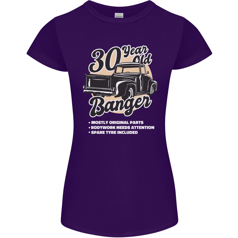 30 Year Old Banger Birthday 30th Year Old Womens Petite Cut T-Shirt Purple