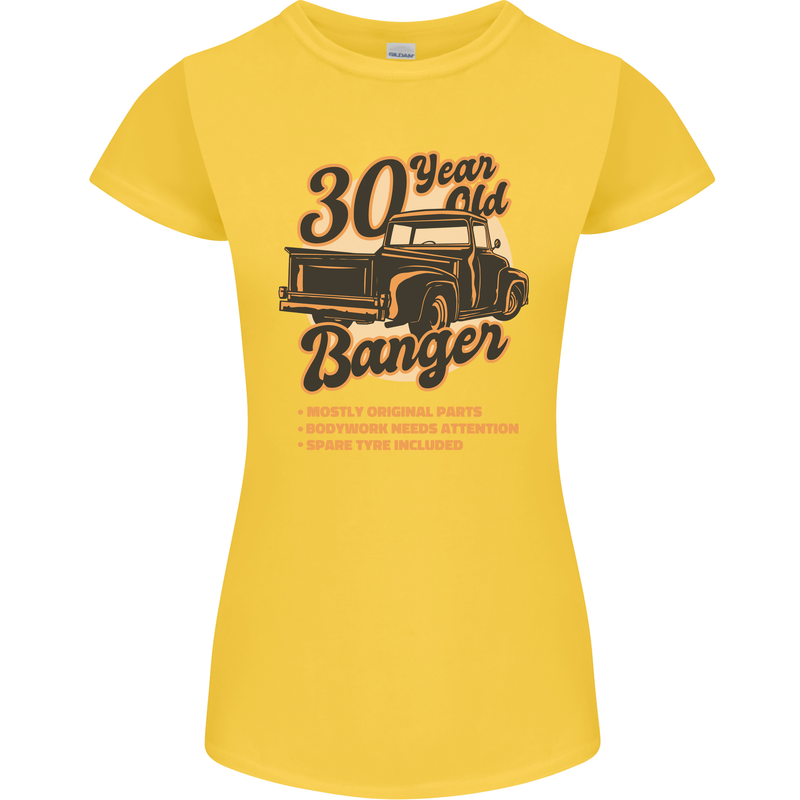 30 Year Old Banger Birthday 30th Year Old Womens Petite Cut T-Shirt Yellow