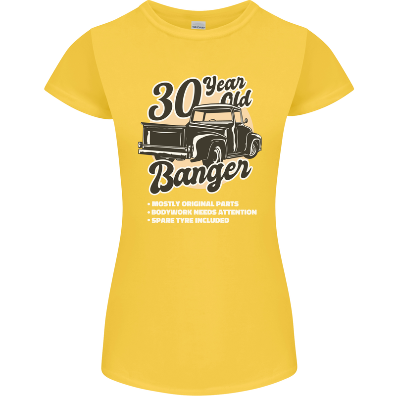 30 Year Old Banger Birthday 30th Year Old Womens Petite Cut T-Shirt Yellow