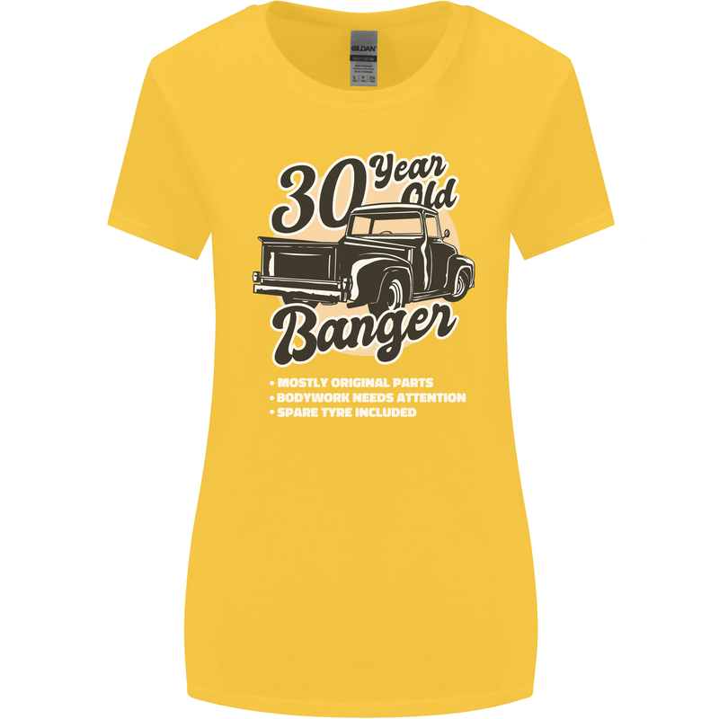 30 Year Old Banger Birthday 30th Year Old Womens Wider Cut T-Shirt Yellow