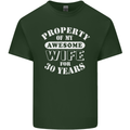 30 Year Wedding Anniversary 30th Funny Wife Mens Cotton T-Shirt Tee Top Forest Green