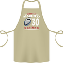 30 Year Wedding Anniversary 30th Rugby Cotton Apron 100% Organic Khaki