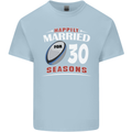 30 Year Wedding Anniversary 30th Rugby Mens Cotton T-Shirt Tee Top Light Blue