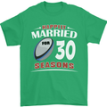 30 Year Wedding Anniversary 30th Rugby Mens T-Shirt 100% Cotton Irish Green