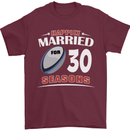 30 Year Wedding Anniversary 30th Rugby Mens T-Shirt 100% Cotton Maroon