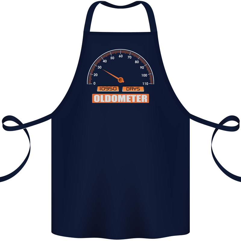 30th Birthday 30 Year Old Ageometer Funny Cotton Apron 100% Organic Navy Blue