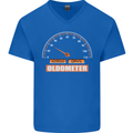30th Birthday 30 Year Old Ageometer Funny Mens V-Neck Cotton T-Shirt Royal Blue