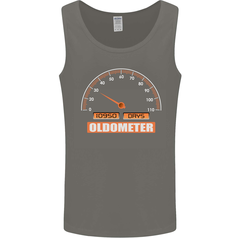 30th Birthday 30 Year Old Ageometer Funny Mens Vest Tank Top Charcoal