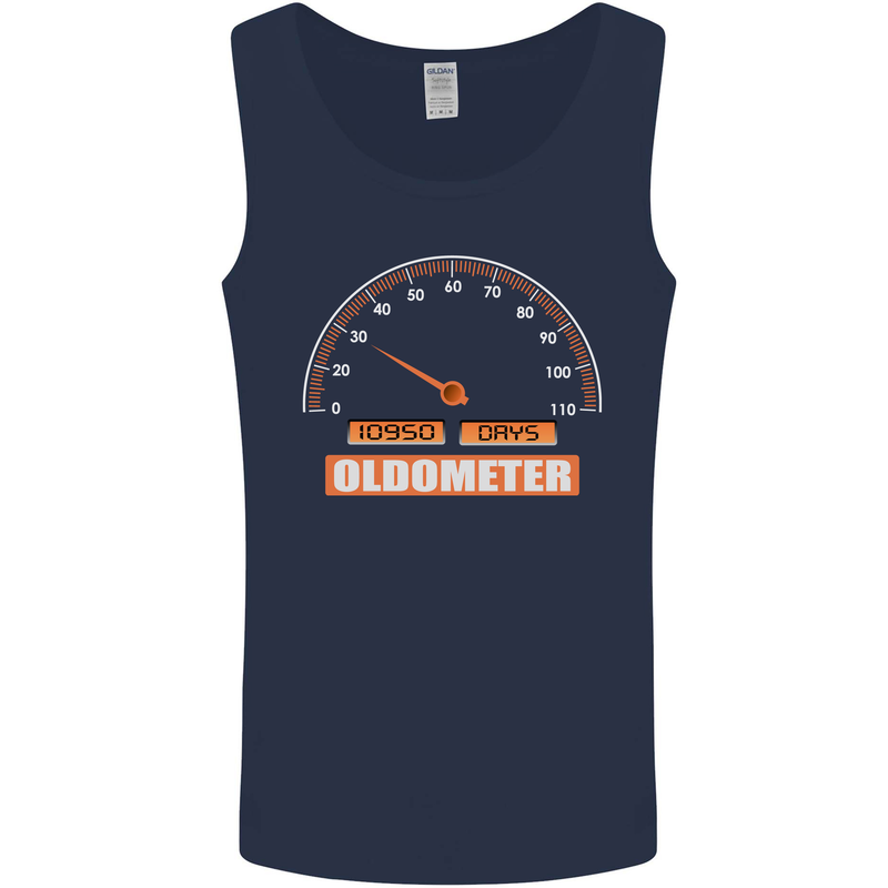 30th Birthday 30 Year Old Ageometer Funny Mens Vest Tank Top Navy Blue