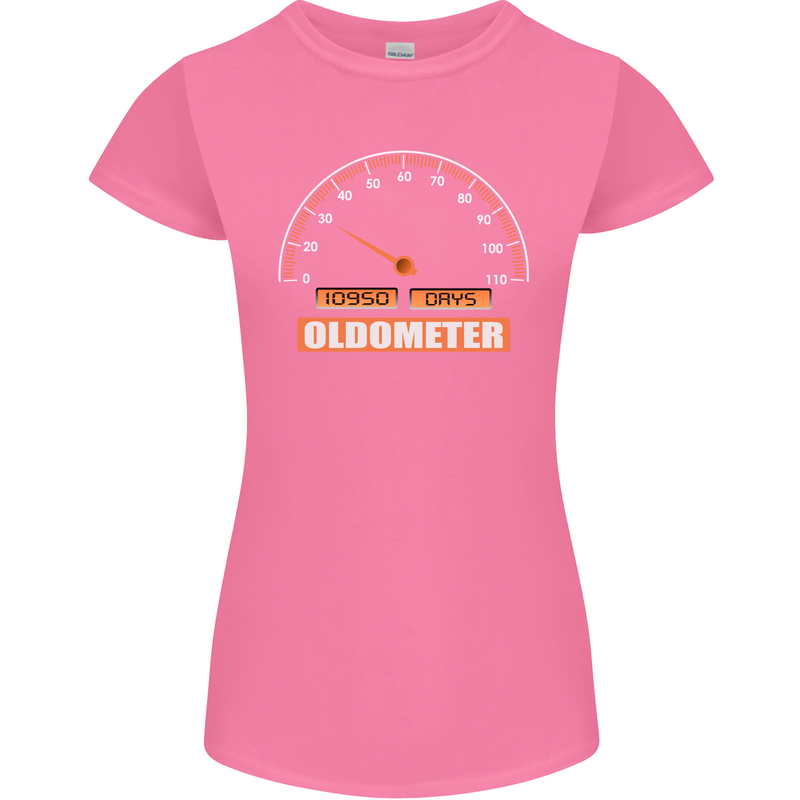 30th Birthday 30 Year Old Ageometer Funny Womens Petite Cut T-Shirt Azalea