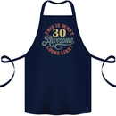 30th Birthday 30 Year Old Awesome Looks Like Cotton Apron 100% Organic Navy Blue