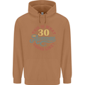 30th Birthday 30 Year Old Awesome Looks Like Mens 80% Cotton Hoodie Caramel Latte