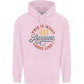 30th Birthday 30 Year Old Awesome Looks Like Mens 80% Cotton Hoodie Light Pink