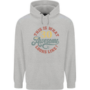 30th Birthday 30 Year Old Awesome Looks Like Mens 80% Cotton Hoodie Sports Grey