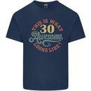 30th Birthday 30 Year Old Awesome Looks Like Mens Cotton T-Shirt Tee Top Navy Blue
