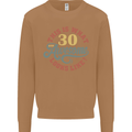 30th Birthday 30 Year Old Awesome Looks Like Mens Sweatshirt Jumper Caramel Latte