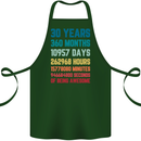 30th Birthday 30 Year Old Cotton Apron 100% Organic Forest Green
