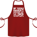 30th Birthday 30 Year Old Don't Grow Up Funny Cotton Apron 100% Organic Maroon