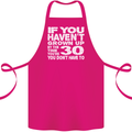 30th Birthday 30 Year Old Don't Grow Up Funny Cotton Apron 100% Organic Pink