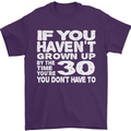 30th Birthday 30 Year Old Don't Grow Up Funny Mens T-Shirt 100% Cotton Purple