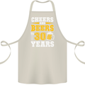 30th Birthday 30 Year Old Funny Alcohol Cotton Apron 100% Organic Natural