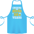 30th Birthday 30 Year Old Funny Alcohol Cotton Apron 100% Organic Turquoise