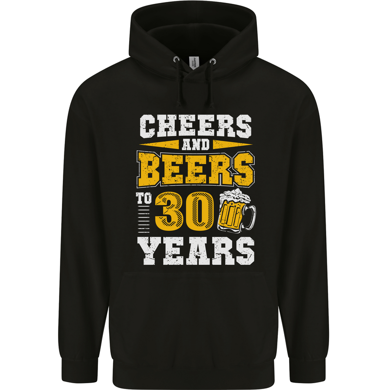 30th Birthday 30 Year Old Funny Alcohol Mens 80% Cotton Hoodie Black
