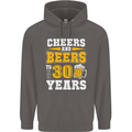 30th Birthday 30 Year Old Funny Alcohol Mens 80% Cotton Hoodie Charcoal