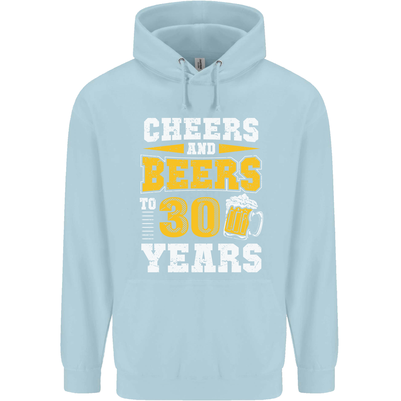 30th Birthday 30 Year Old Funny Alcohol Mens 80% Cotton Hoodie Light Blue