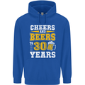 30th Birthday 30 Year Old Funny Alcohol Mens 80% Cotton Hoodie Royal Blue
