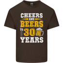 30th Birthday 30 Year Old Funny Alcohol Mens Cotton T-Shirt Tee Top Dark Chocolate