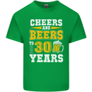 30th Birthday 30 Year Old Funny Alcohol Mens Cotton T-Shirt Tee Top Irish Green