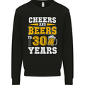 30th Birthday 30 Year Old Funny Alcohol Mens Sweatshirt Jumper Black