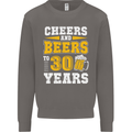 30th Birthday 30 Year Old Funny Alcohol Mens Sweatshirt Jumper Charcoal