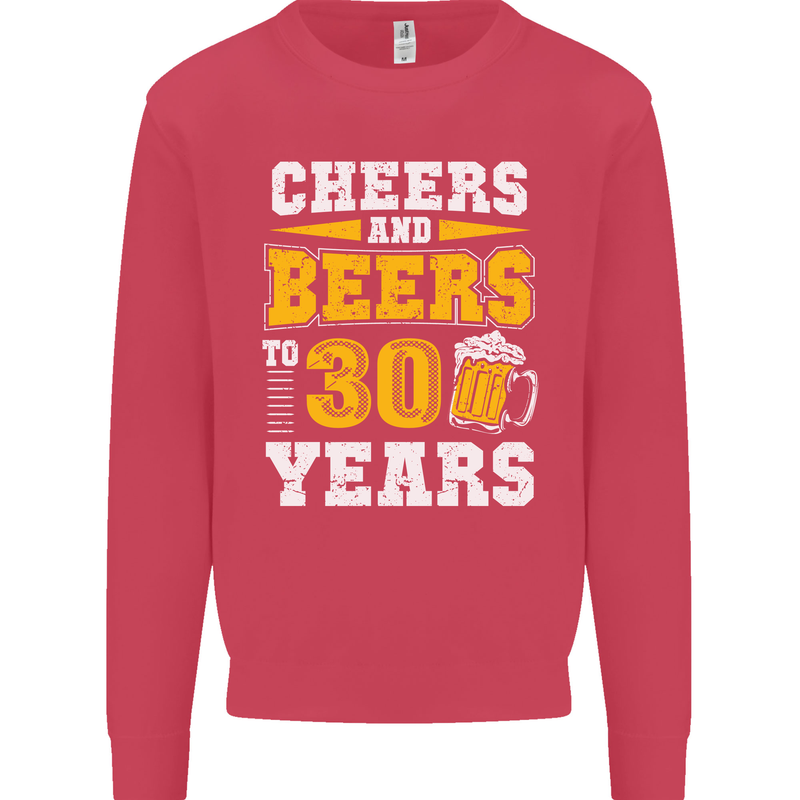 30th Birthday 30 Year Old Funny Alcohol Mens Sweatshirt Jumper Heliconia