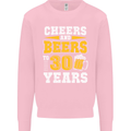 30th Birthday 30 Year Old Funny Alcohol Mens Sweatshirt Jumper Light Pink