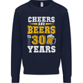 30th Birthday 30 Year Old Funny Alcohol Mens Sweatshirt Jumper Navy Blue