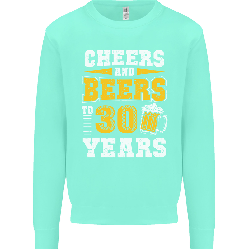 30th Birthday 30 Year Old Funny Alcohol Mens Sweatshirt Jumper Peppermint