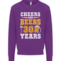 30th Birthday 30 Year Old Funny Alcohol Mens Sweatshirt Jumper Purple