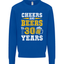 30th Birthday 30 Year Old Funny Alcohol Mens Sweatshirt Jumper Royal Blue