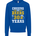 30th Birthday 30 Year Old Funny Alcohol Mens Sweatshirt Jumper Royal Blue
