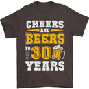 30th Birthday 30 Year Old Funny Alcohol Mens T-Shirt 100% Cotton Dark Chocolate