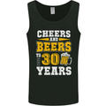 30th Birthday 30 Year Old Funny Alcohol Mens Vest Tank Top Black